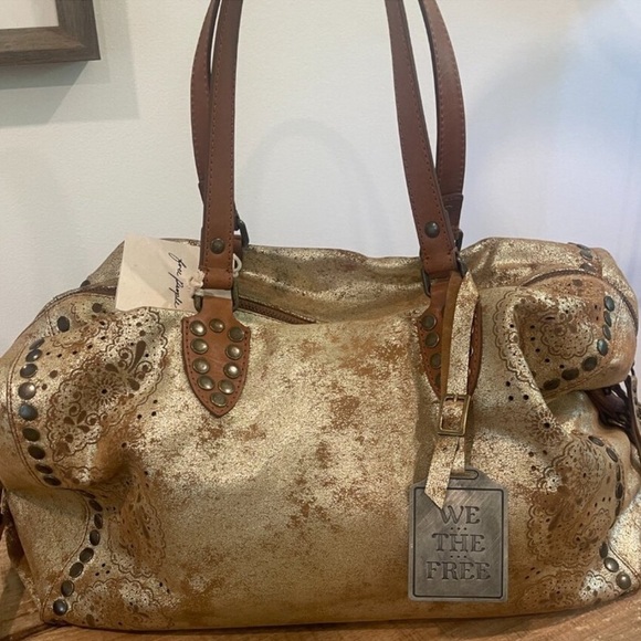 FREE PEOPLE We The Free Pyrite Augustine Tote Free People NWT - Picture 7 of 14